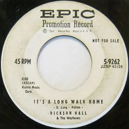 Dickson Hall - Cowboy (Song Of The Cowboy) / It's A Long Walk Home