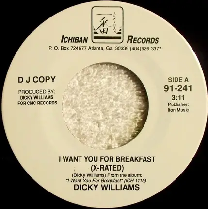 Dicky Williams - I Want You For Breakfast (X-Rated)