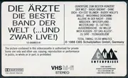 VHS - Die Ärzte - Die Beste Band Der Welt (...Und Zwar Live!)