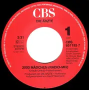 7inch Vinyl Single - Die Ärzte - 2000 Mädchen