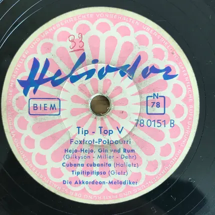 Die Akkordeon-Melodiker - Tip-Top V