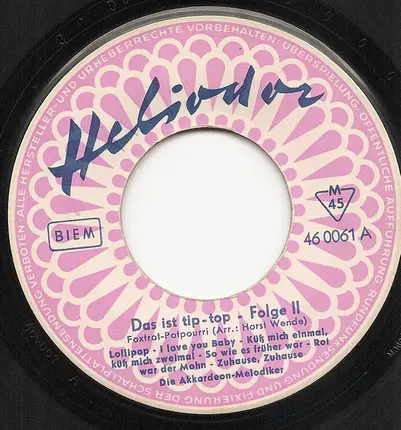 Die Akkordeon-Melodiker - Das Ist Tip-Top - Folge II