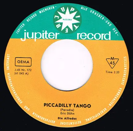 Die Alfredos - Piccadilly Tango / Zuckerbussi