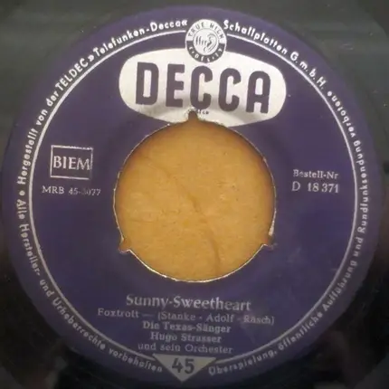 Die Alicantos / Die Texas-Sänger - Andrea / Sunny-Sweetheart