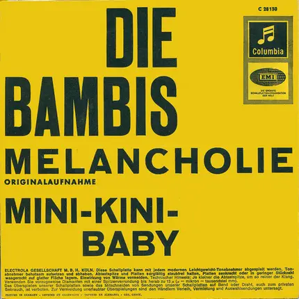 Die Bambis - Melancholie / Mini-Kini Baby