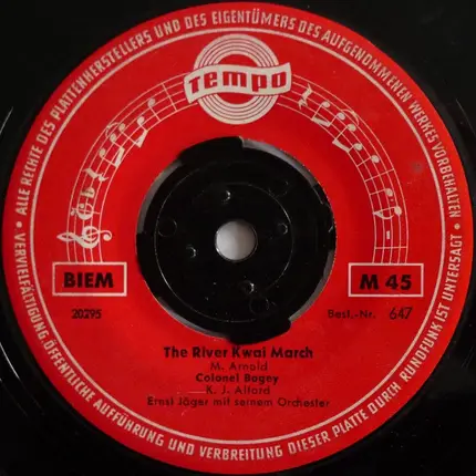Die Belcantos / Ernst Jäger Und Sein Orchester - Liechtensteiner Polka / The River Kwai March (Colonel Bogey)