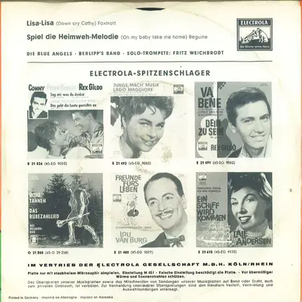 Die Blue Angels , Berlipp's Band - Lisa - Lisa
