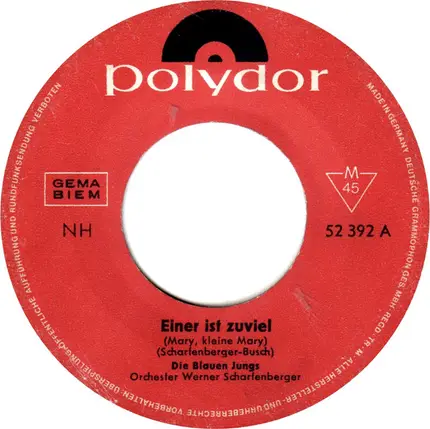 Die Blauen Jungs - Einer Ist Zuviel