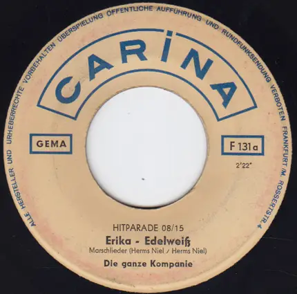 Die Ganze Kompanie - Hitparade 08/15