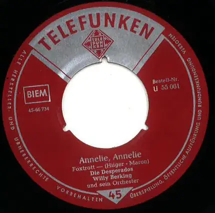 Die Desperados - Einsam, So Einsam / Annelie, Annelie