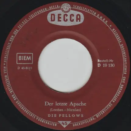 Die Fellows - Ramona / Der Letzte Apache