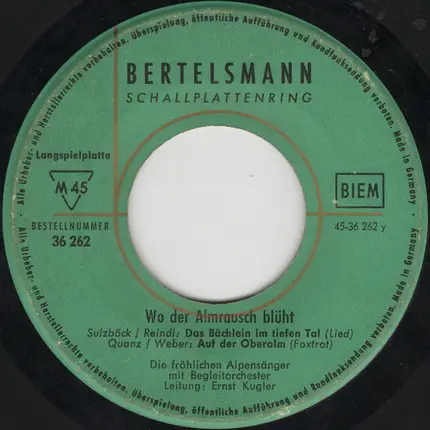 Die Fröhlichen Alpensänger - Wo Der Almrausch Blüht