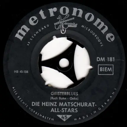 Die Heinz Matschurat All-Stars - Geisterblues / Suneica