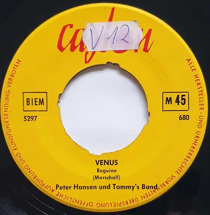 Die Joe Wilden-Boys / Peter Hansen Und Tommy's Band - Chi-Chi / Venus
