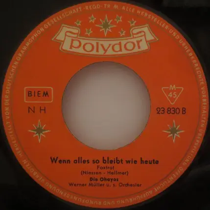 Die Ohayos - Rose Von Kansas / Wenn Alles So Bleibt Wie Heute