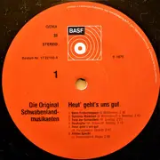 LP - Die Original Schwabenlandmusikanten - Heut Geht's Uns Gut