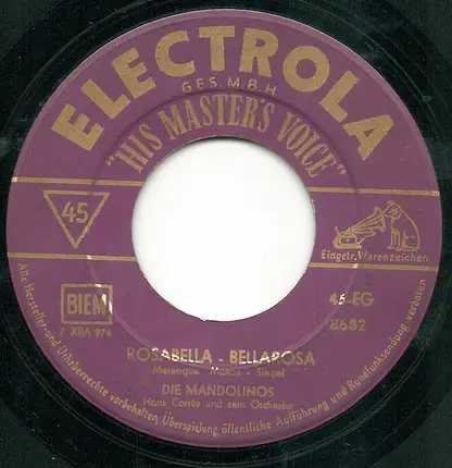 Die Mandolinos - Peppino / Rosabella - Bellarosa