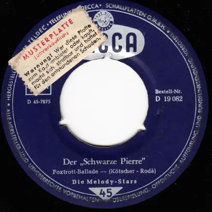 Die Melody-Stars - Milord / Der "Schwarze Pierre"