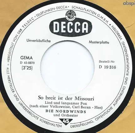 Die Nordwinds - So Breit Ist Der Missouri