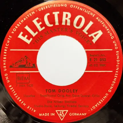 Die Nilsen Brothers - Tom Dooley (Originalaufnahme)