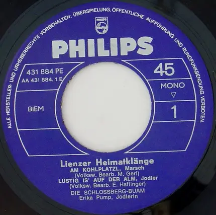 Die Schloßbergbuam , Erika Pump - Lienzer Heimatklänge