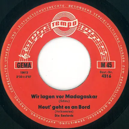 Die Seelords - Wir Lagen Vor Madagaskar