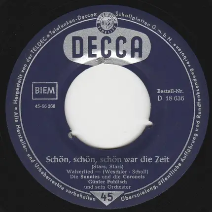 Die Serenaders - Einmal Nur / Schön, Schön, Schön War Die Zeit