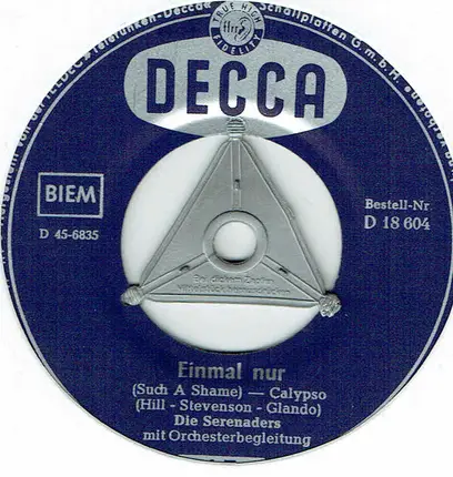 Die Serenaders - Ding-Dang-Dangling / Einmal Nur