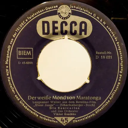Die Singenden Matrosen / Die Benicarlos - Zuhause, Zuhause / Der Weiße Mond Von Maratonga