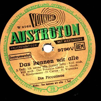 Die Piccolinos - Das Kennen Wir Alle