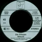 7inch Vinyl Single - Die Prinzen - Millionär