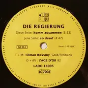 7inch Vinyl Single - Die Regierung - Komm Zusammen