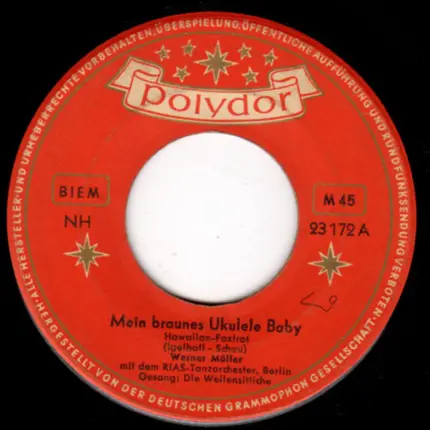 Die Wellensittiche , Werner Müller Mit Dem RIAS Tanzorchester - Mein Braunes Ukulele Baby