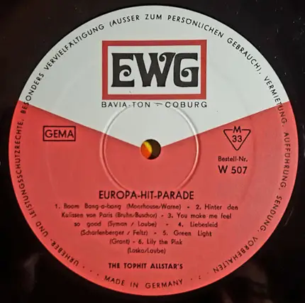Die Tophit Allstar's - Europa Hit Parade