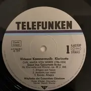 LP - Dieter Klöcker - Virtuoso Chamber Music = Virtuose Kammermusik = Musique De Chambre Virtuose (Klarinette)