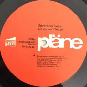 LP - Dieter Süverkrüp - Live - Lieder Und Texte