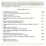 CD - Buxtehude - Vocal Music Vol. I