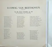 LP - Beethoven / Schubert - An Die Ferne Geliebte / Heine Lieder (Schwanengesang Nr. 8-13) - Mono / Gatefold