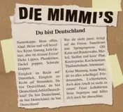 Die Mimmi's - Du Bist Deutschland Ep