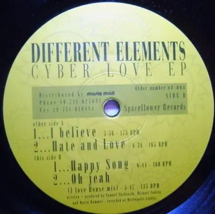 Different Elements - Cyber Love EP
