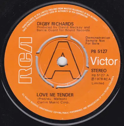 Digby Richards - Love Me Tender