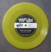 7inch Vinyl Single - Digger & The Pussycats - Better Listen Up Good / Real Hard Time - yellow 6 red translucent pressing, Numbered