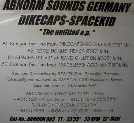 Dikecaps & Spacekid - The Untitled E.P.