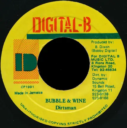 Dirtsman - Bubble & Wine