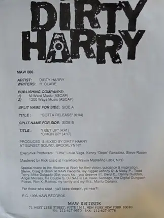 Dirty Harry - Gotta Release