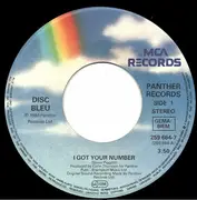 7inch Vinyl Single - Disc Bleu - I Got Your Number