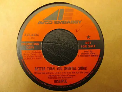 Disciple - Better Than You (Mental Song)