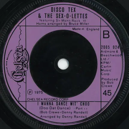 Disco Tex & His Sex-O-Lettes - I Wanna Dance Wit' Choo (Doo Dat Dance)