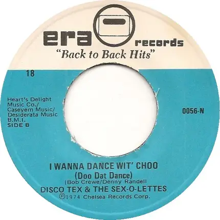Disco Tex & His Sex-O-Lettes - Get Dancin' / I Wanna Dance Wit' Choo (Doo Dat Dance)