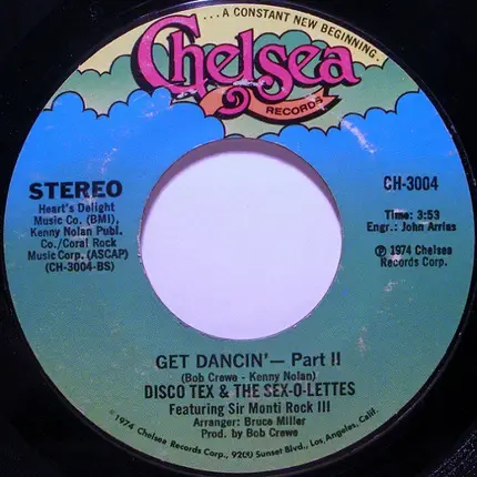 Disco Tex & His Sex-O-Lettes Featuring Sir Monti Rock III - Get Dancin'